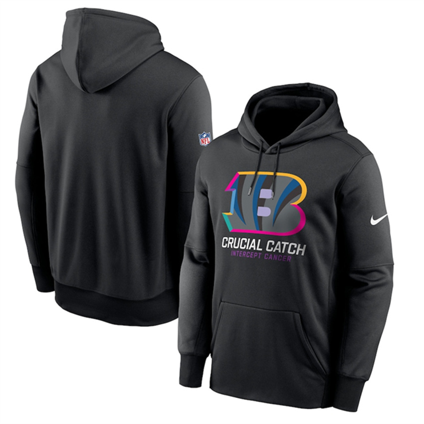 Men's Black Cincinnati Bengals 2024 Crucial Catch Club Pullover Hoodie